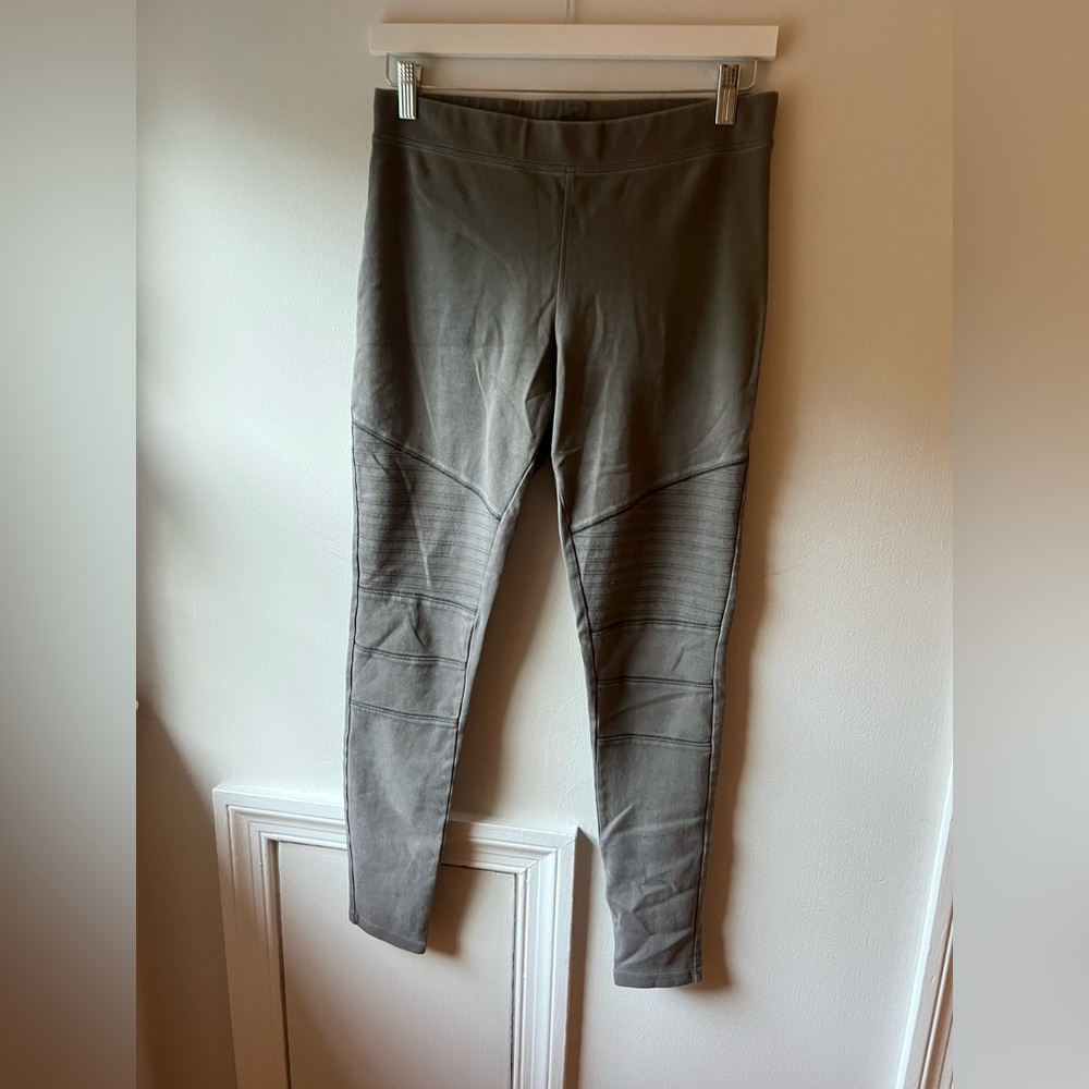 Express Olive Green Motto Leggings
